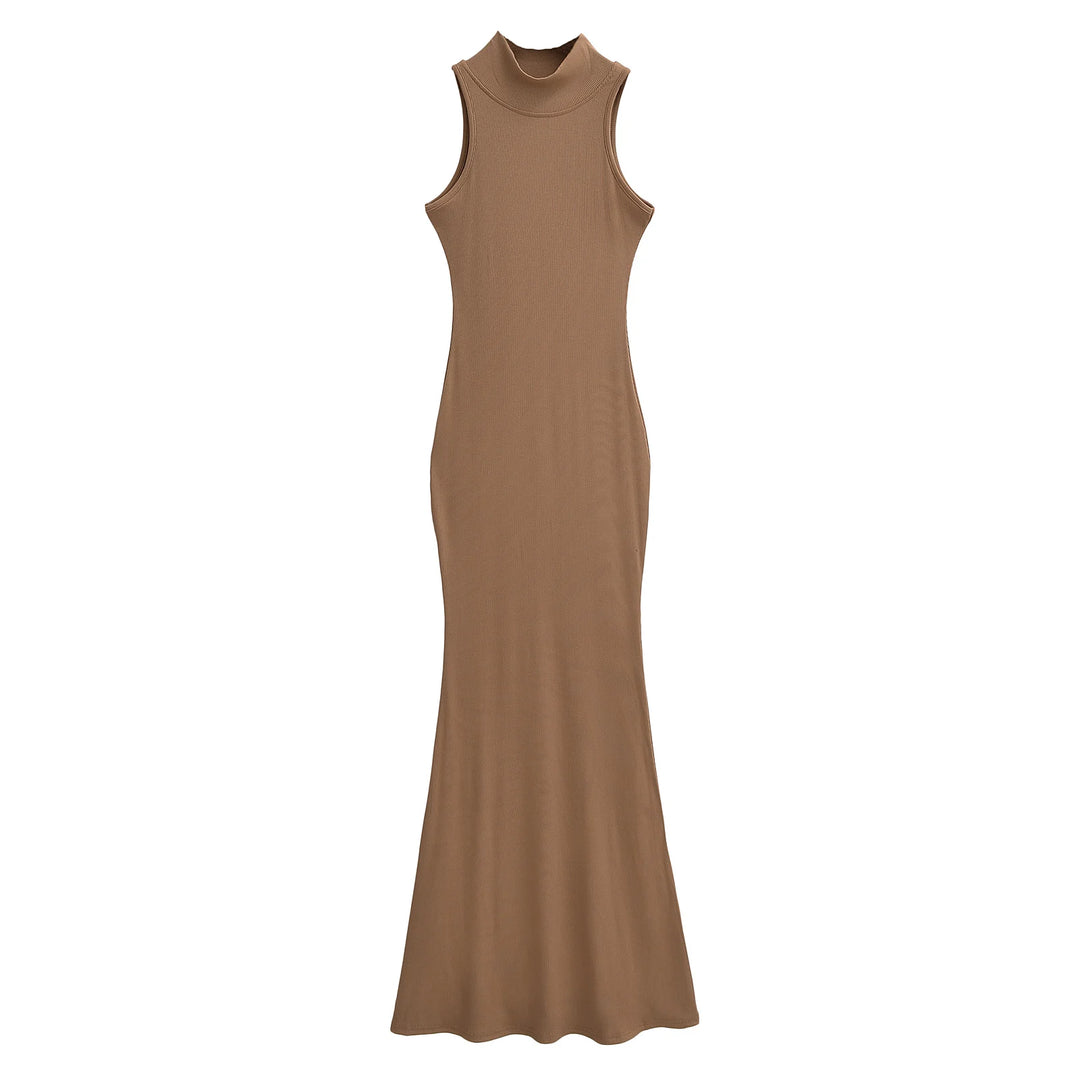 Long dresses for women 2024 Summer sexy knitted dresses elegant bodycon dress vintage clothes evening pary dress turtleneck