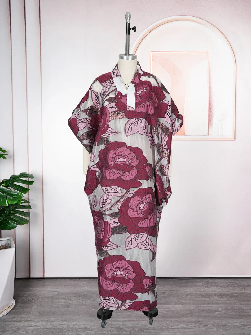 Elegant African Dresses for Women Muslim Fashion Boubou Abayas Robe Dashiki Ankara Lace Outfits Evening Gown Kaftan Maxi Dress