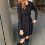 Load image into Gallery viewer, Knitted Dress for Women in Autumn Winter French Temperament Waist-hugging Base Underwear with Coat Sweater Skirt