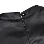 Load image into Gallery viewer, Women Elegant Black Dress Half High Collar High Waist A-Line Dresses Slim Fit Midi Dress Office Lady Female Solid Vestidos Robe