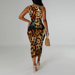 Load image into Gallery viewer, Women's casual dress  printed shoulder strap dress tight fitting dress sleeveless dress party dress