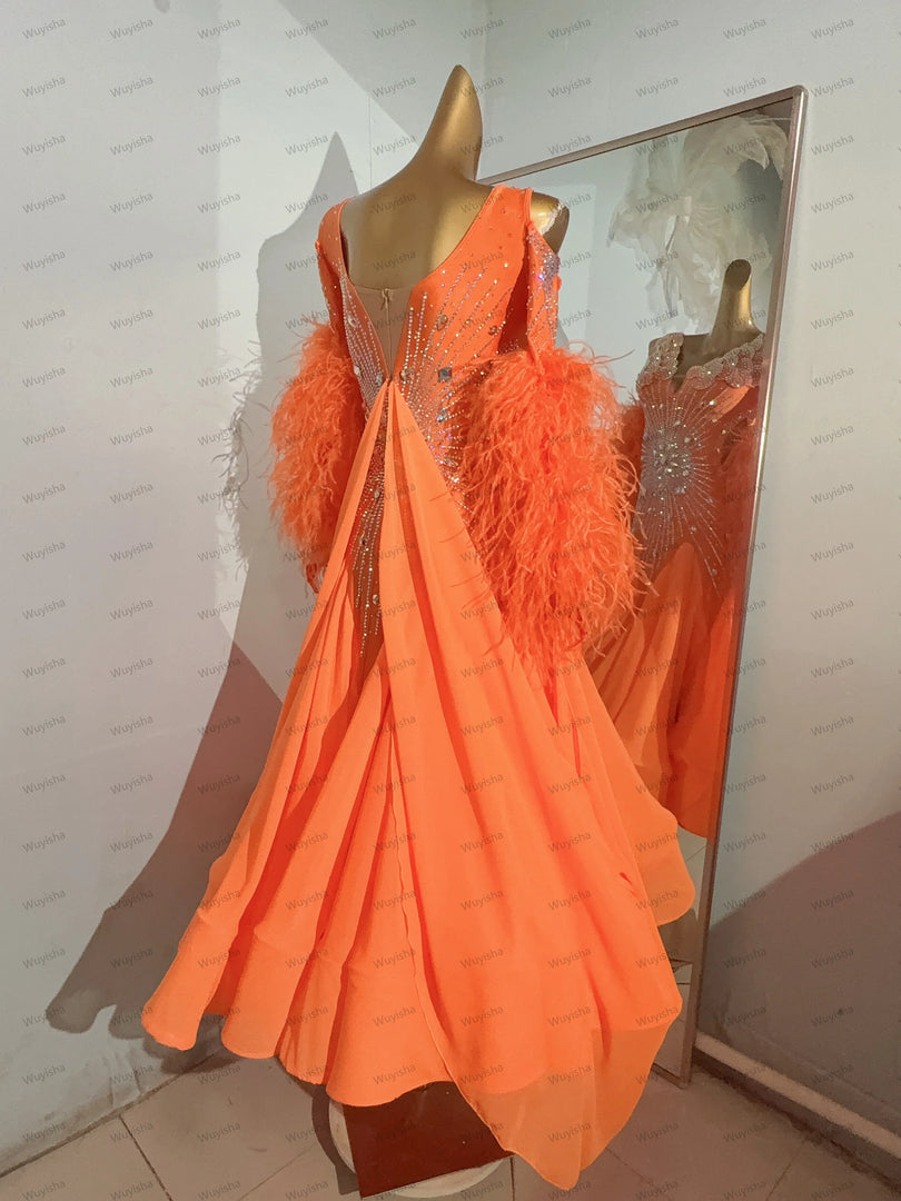 Ballroom Dance Dress for Women, Modern Dance Dress, Ladies' Clothing, Waltz Dance Costume 2433