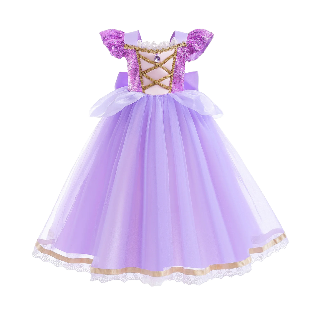 Girl Elsa Anna Dress Princess Costume Snow Queen Dress Baby Halloween Ariel Carnival Clothes Kids Cosplay Clothes Party Clothing