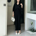 Load image into Gallery viewer, New Women's Dress - Summer Style, Elegant, Fashionable, Loose-fitting, Batwing Sleeve, V-neck, Long Pleated Dress
