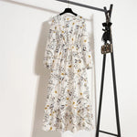 Load image into Gallery viewer, Women Long Dresses Spring Summer Casual Full Sleeve Floral geometry Printed O neck Woman Bohe Beach Party Dress Mujer Vestidos