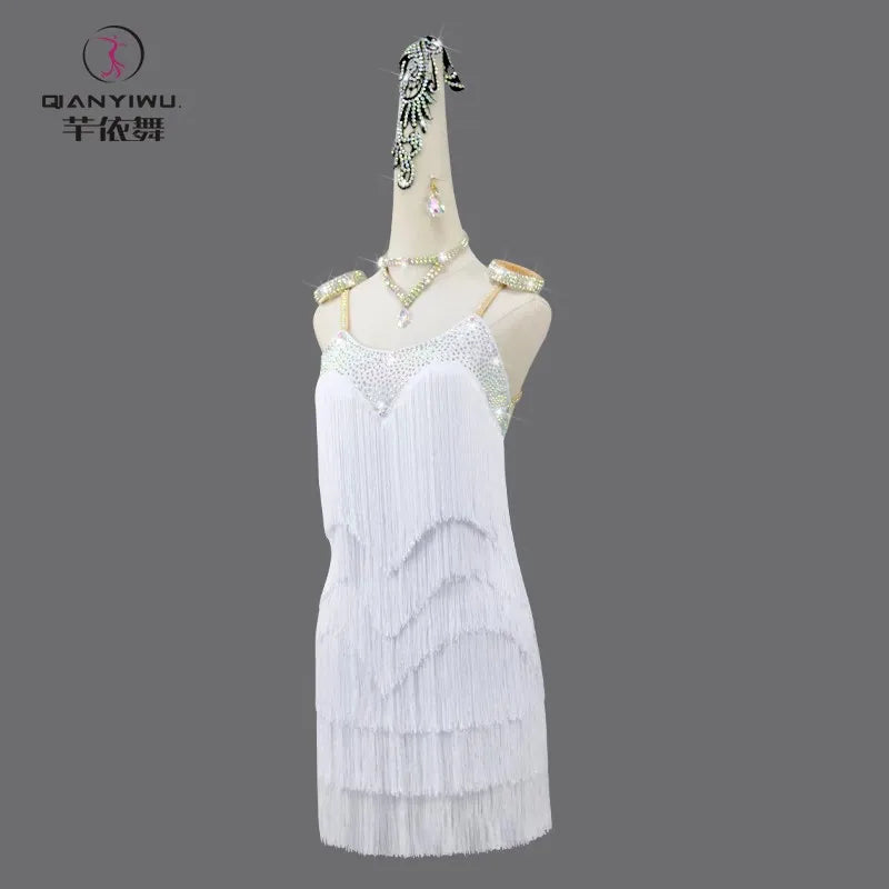Female Dress Latin Dance Clothes Women Dancewear Fringe Stage Costume Competition 2026 Adult Sport Skirt Party Suit Samba Outfit