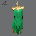 Load image into Gallery viewer, Women's Dress Latin Dance Costumes Girls Clothing Fringed Skirts Stage Ballroom Prom Suit Party Sports Female Samba Evening Wear