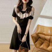 Female Dresses Black Women's Dress Ruffle Off Shoulder Elegant Chic Y2k Summer2025 Vintage Curvy Clothing One Pieces Harajuku G