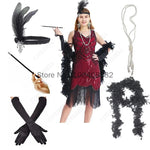 Load image into Gallery viewer, Women's 1920s Costume Vintage Sequin Full Fringed Deco Inspired Flapper Cosplay Dress Roaring 20s Great Gatsby Dress Vestidos