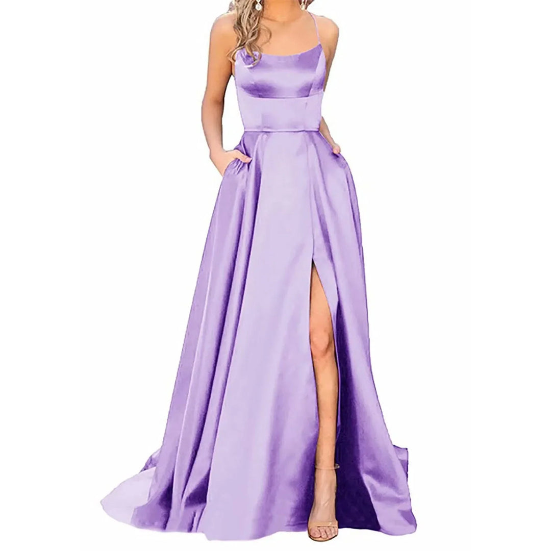 2024 New Women Dress Elegant Vintage Ladies Backless Long Dresses Wine Party Prom Wedding Floor Length Evening Dress For Women