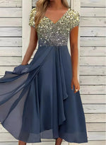 Load image into Gallery viewer, Women'S Dress Chiffon Elegant Lace Patchwork Dress Cut-Out Long Dress Bridesmaid Evening Dress   Vestidos 2025