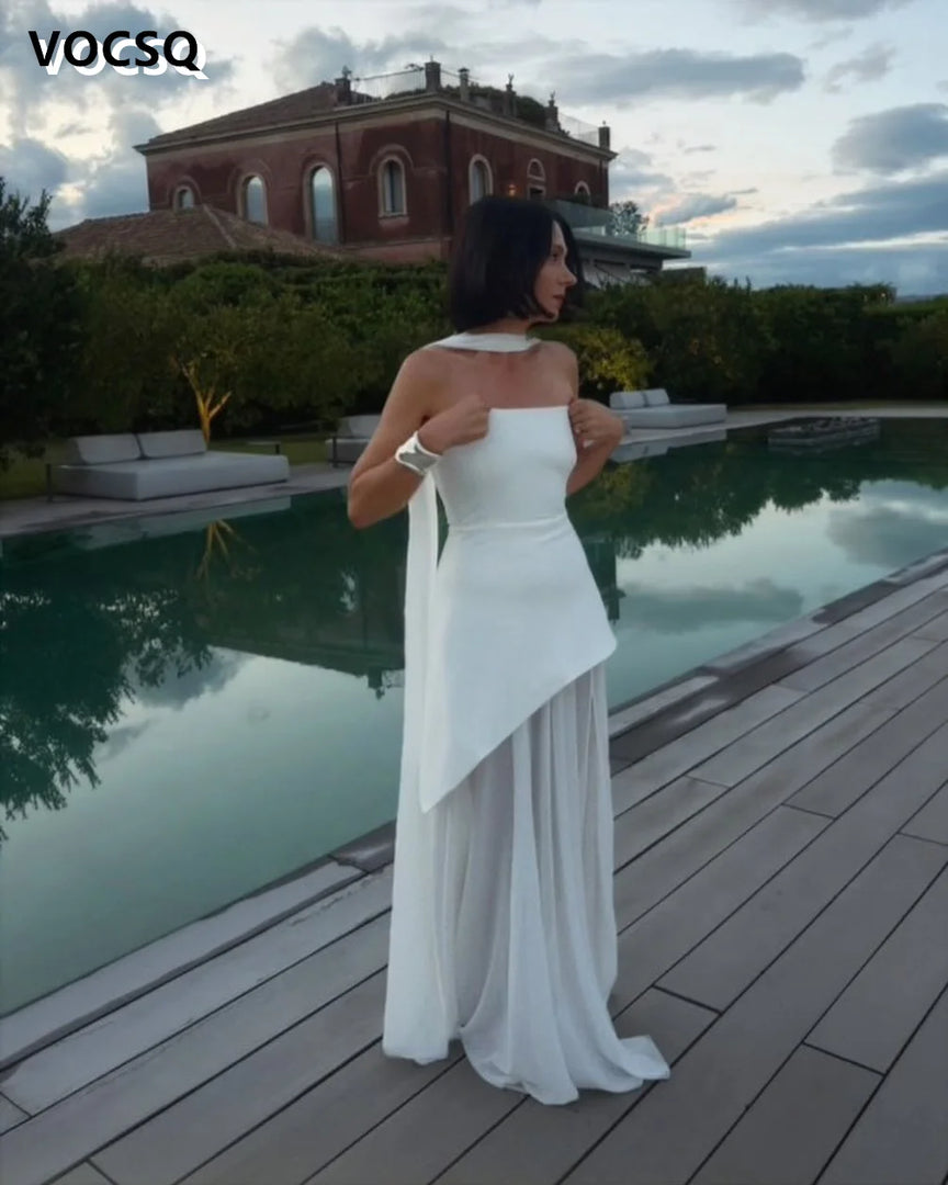 Elegant Prom Dress for Women A Line Sleeveless Slit Evening Dress Vestidos De Noche Vestidos De Fiestas Elegantes Mujer New