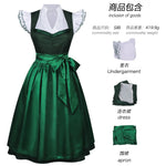 Load image into Gallery viewer, Women Dirndl Dress For Medieval Style German Oktoberfest Bavarian Dress And Top With Apron Costume Halloween Plus Size Dress