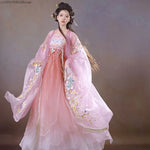 Load image into Gallery viewer, Chinese Dress For Women Ancient Traditional Embroidery Yellow Pink Hanfu Carnival Fairy Cosplay Costume Hanfu Dress