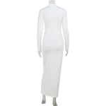 Load image into Gallery viewer, Elegant Evening Dress Dresses For Woman Party Wedding Vestido Lady Temperament Simple Style Long Sleeves Solid Color Package Hip
