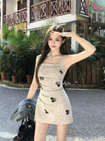 Load image into Gallery viewer, Women's Elegant Slip Dress with Vintage Embroidery Print