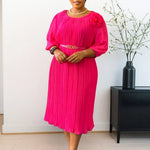 Load image into Gallery viewer, Party Dresses For Women Turkey African Clothing Pleated Dress Elegant Office Ladies Outfits Birthday Wedding Evening Gowns Robes
