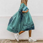 Load image into Gallery viewer, Dresses For Women 2023 Autumn New Loose Color Printed Vestidos Fashion Casua Party Vacation Ladies Bohemian Beach Dress MsChuh