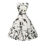 Load image into Gallery viewer, Women Dress Vintage Robe Audrey Hepburn Rockabilly Retro Sleeveless Print Party dresses Summer Vestidos