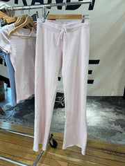 New Light Pink Drawstring Sweatpant Woman Spring Raw Hem Low Waist Straight Long Pants Casual All-match Cotton Sport Trousers