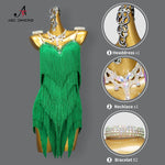 Load image into Gallery viewer, Women's Dress Latin Dance Costumes Girls Clothing Fringed Skirts Stage Ballroom Prom Suit Party Sports Female Samba Evening Wear