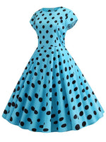 Load image into Gallery viewer, Women Summer Music Note Print Dress 50s 60s Robe Retro Swing Casual Vintage Party Dresses Vestidos