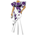 Load image into Gallery viewer, African Women's Dress Elegant Ladies Evening Gowns Ankara Long Robes Flower Dresses Vestidos Church Dresses for Women WY9498