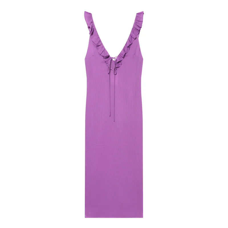 Women's Dress 2026 New Spring Summer Ruffled Wrinkled Dress for Women Casual Chic Personality Female Dress