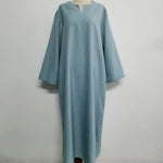 Load image into Gallery viewer, 2025 Ramadan Eid Djellaba Plain Modest Muslim Dress Dubai Abaya Turkey Kaftan Kebaya Arabic Robe Women Islam Jalabiya Vestidos