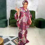 Load image into Gallery viewer, Elegant African Dresses for Women Muslim Fashion Boubou Abayas Robe Dashiki Ankara Lace Outfits Evening Gown Kaftan Maxi Dress