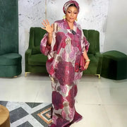Elegant African Dresses for Women Muslim Fashion Boubou Abayas Robe Dashiki Ankara Lace Outfits Evening Gown Kaftan Maxi Dress