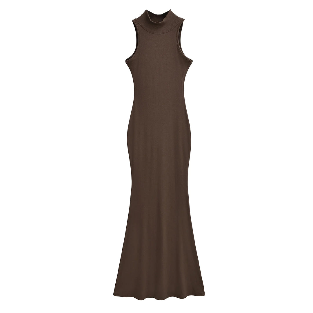 Long dresses for women 2024 Summer sexy knitted dresses elegant bodycon dress vintage clothes evening pary dress turtleneck