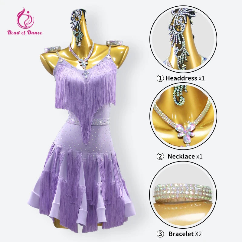 Dress For Dancing 2026 Latin Dance Parties Wear Costumes Ballroom Clothes Sexy Skirt Girls Prom Stage Jumpsuit Sports Match Suit