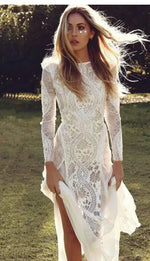 Load image into Gallery viewer, Women's Dress White Hollow Out Cotton Sundress Lace Sleeveless Long Splicing Summer Party Elegant Evening Woman Skirt Clothing