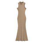 Load image into Gallery viewer, Long dresses for women 2024 Summer sexy knitted dresses elegant bodycon dress vintage clothes evening pary dress turtleneck