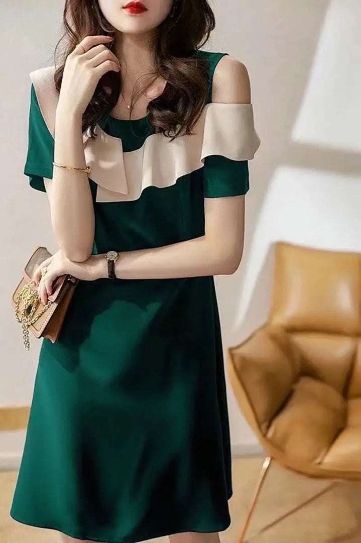 Female Dresses Black Women's Dress Ruffle Off Shoulder Elegant Chic Y2k Summer2025 Vintage Curvy Clothing One Pieces Harajuku G