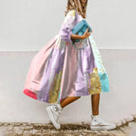 Load image into Gallery viewer, Dresses For Women 2023 Autumn New Loose Color Printed Vestidos Fashion Casua Party Vacation Ladies Bohemian Beach Dress MsChuh