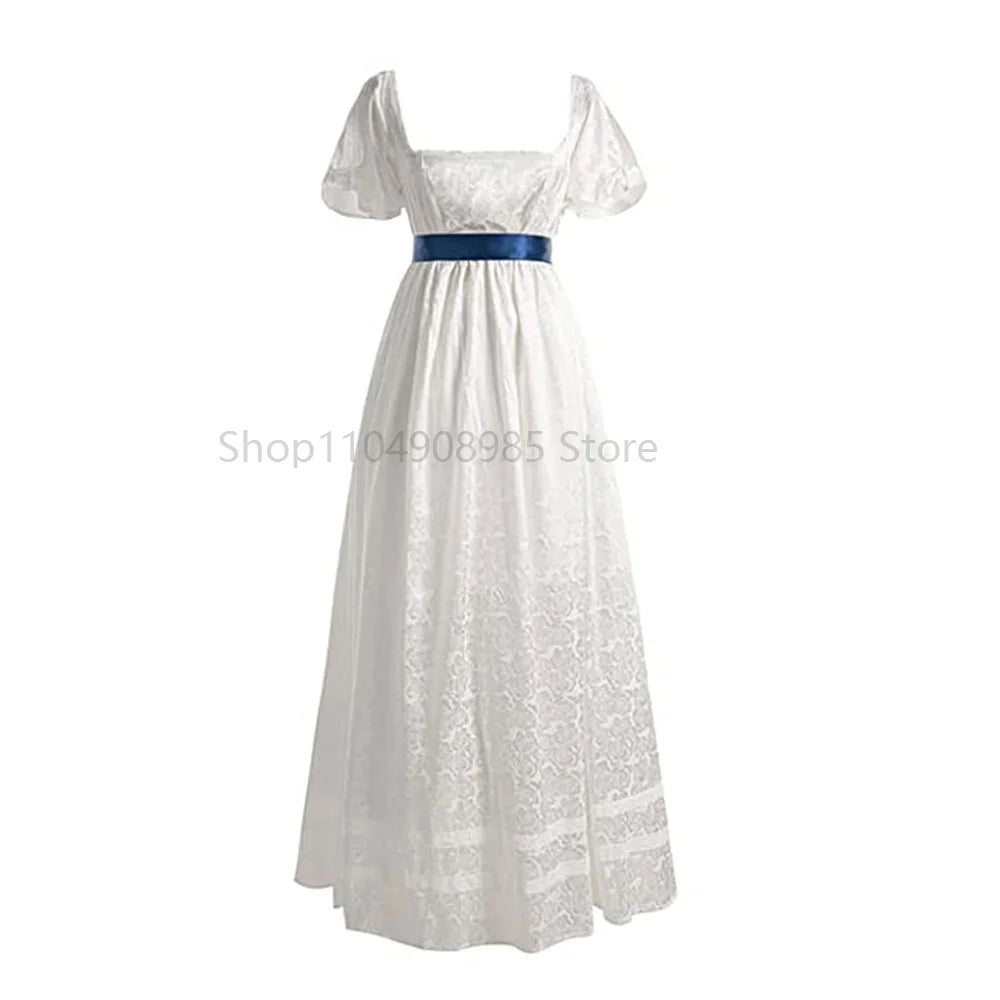 Women Regency Dress Medieval Renaissance Victorian Vintage Ball Gown Costume Halloween Party Cosplay Costume