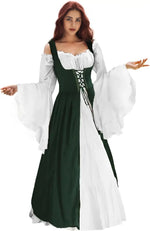 Load image into Gallery viewer, Women Medieval Dress Ren Faire Costume Renaissance Outfit  Dress Halloween Costume for Women