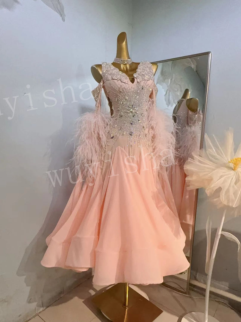 Ballroom Dance Dress for Women, Modern Dance Dress, Ladies' Clothing, Waltz Dance Costume 2433