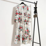 Load image into Gallery viewer, Women Long Dresses Spring Summer Casual Full Sleeve Floral geometry Printed O neck Woman Bohe Beach Party Dress Mujer Vestidos
