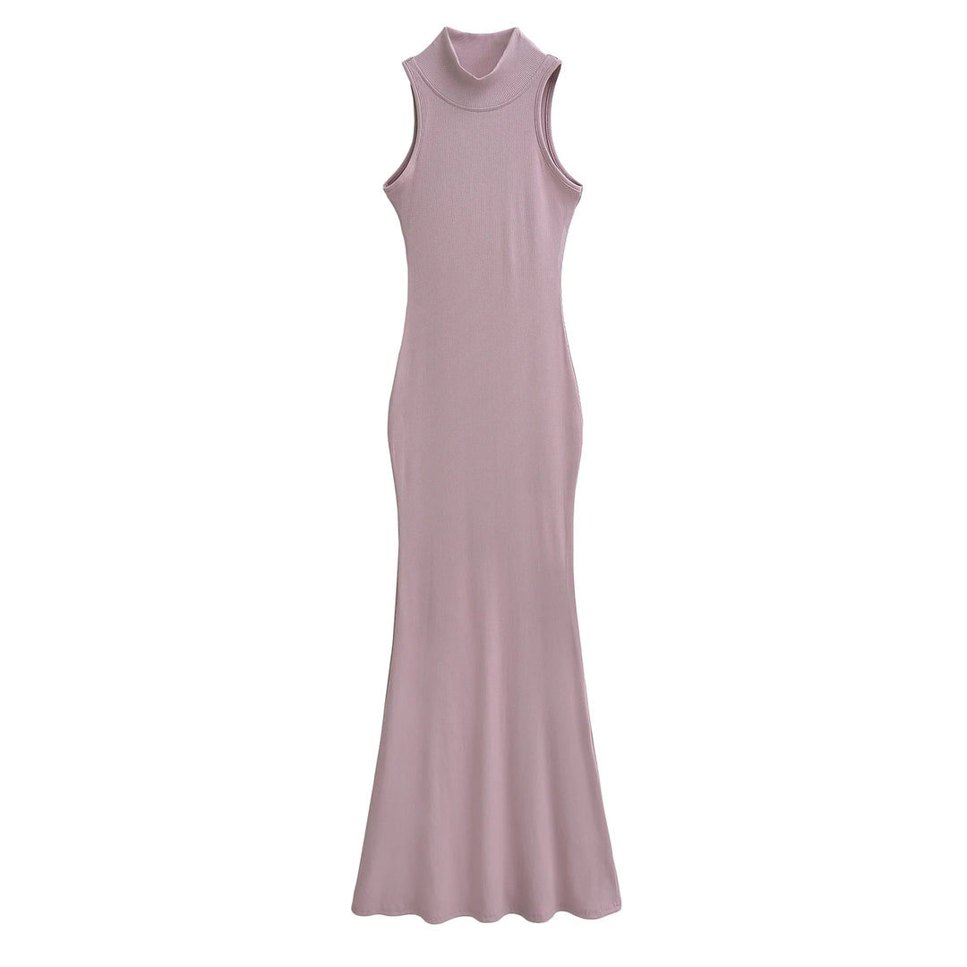 Long dresses for women 2024 Summer sexy knitted dresses elegant bodycon dress vintage clothes evening pary dress turtleneck