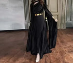 Load image into Gallery viewer, Elegant Party Dress for Women Temperament Fashion 2025 Fall Winter New Batwing Sleeve Shawl Split Vestidos Evening Long Dresses