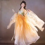 Load image into Gallery viewer, Chinese Dress For Women Ancient Traditional Embroidery Yellow Pink Hanfu Carnival Fairy Cosplay Costume Hanfu Dress