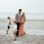 Load image into Gallery viewer, Maternity Dress Women Pregnants Sexy Photography Props Short Sleeve Solid Lace Long  Art Photo  Clothes