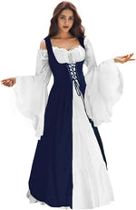 Load image into Gallery viewer, Women Medieval Dress Ren Faire Costume Renaissance Outfit  Dress Halloween Costume for Women