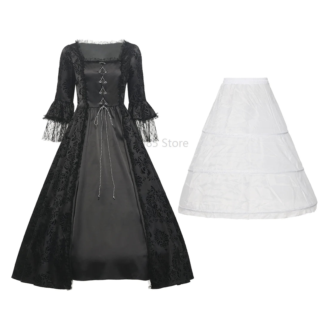 Victorian Dresses for Women Vintage Court Masquerade Dress Medieval Gothic Lolita Party Swinging Evening Gown