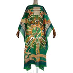 Load image into Gallery viewer, Printed Dresses For Women 2021 Fashion Design Loose Dress Batwing Maxi Long Femme Vestidos Summer Autumn Party Elegant Dress