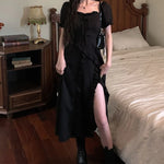 Load image into Gallery viewer, Black Dress for Women 2026 New Summer Niche Design High-end Long Skirt French Skirt