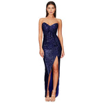 Load image into Gallery viewer, women's casual dresses for woman clothes Strapless sequined slit elegant party dresses evening summer birthday prom dress hwy739